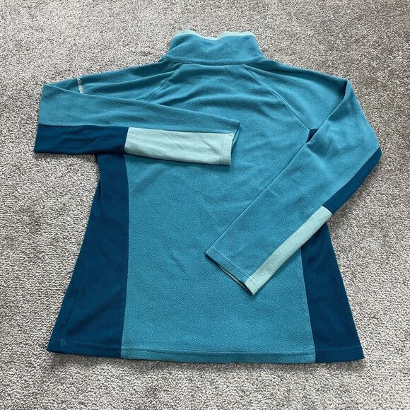Columbia Jacket Womens Small Blue 1/4 Zip High Neck Fleece Pullover Outdoor - Picture 2 of 12